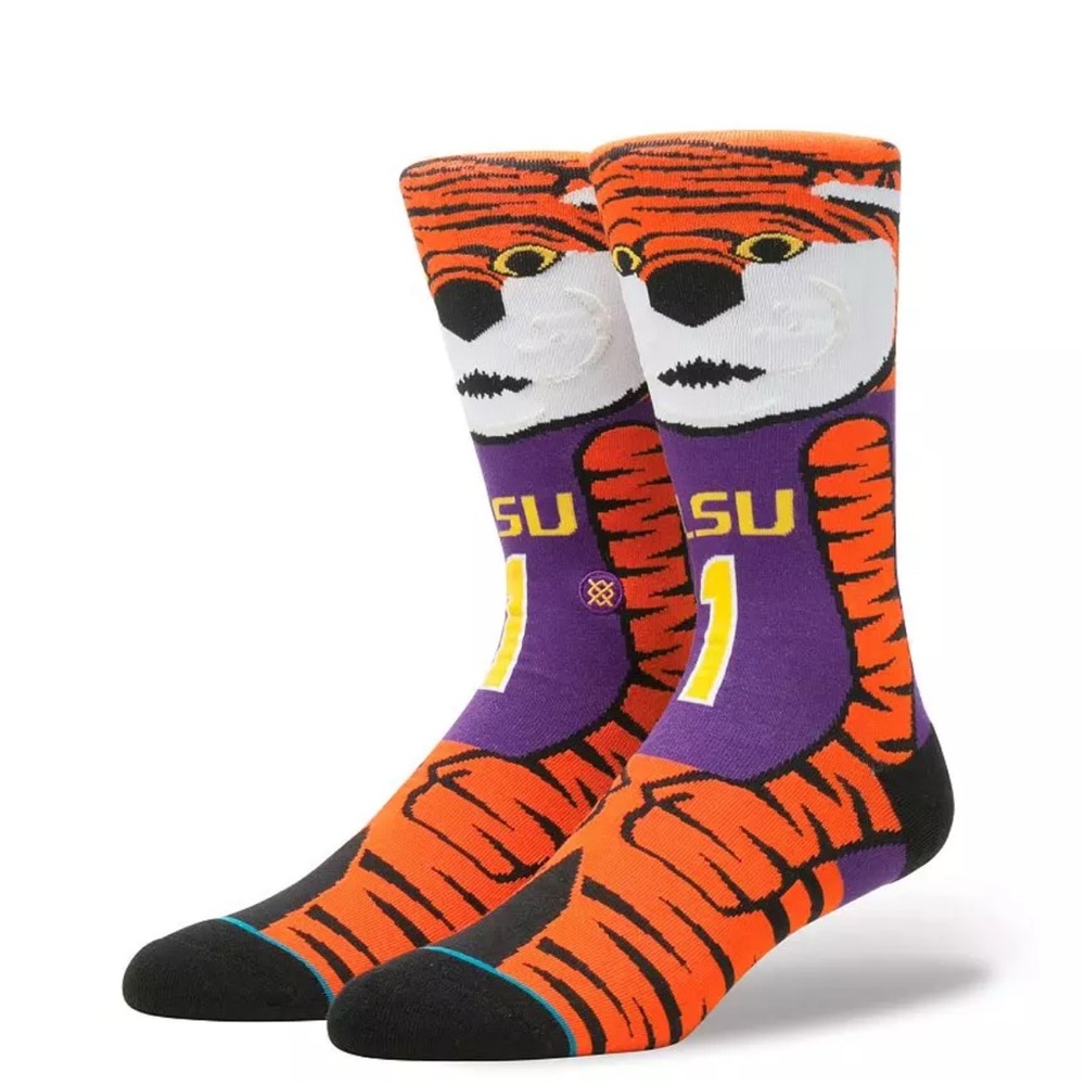 Stance LSU Tiger Graphic Socks - Orange and Purple
